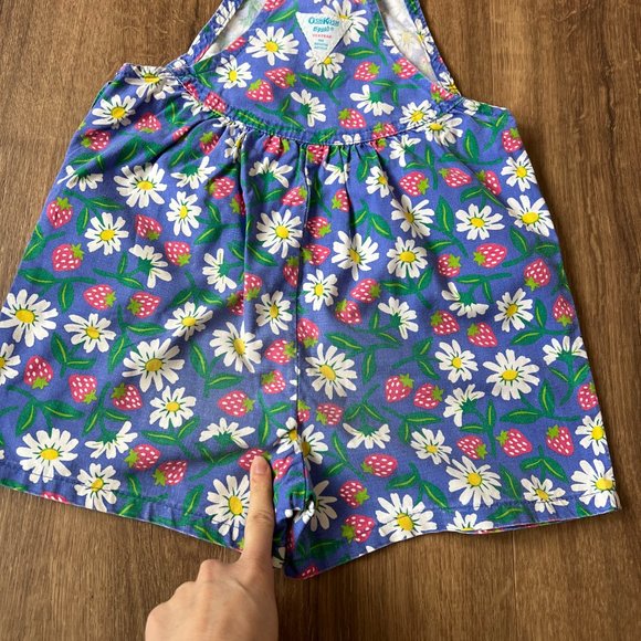 Rare Vintage Oshkosh Daisy Strawberry Overall Shortalls 6x - Picture 5 of 13